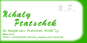 mihaly ptatschek business card